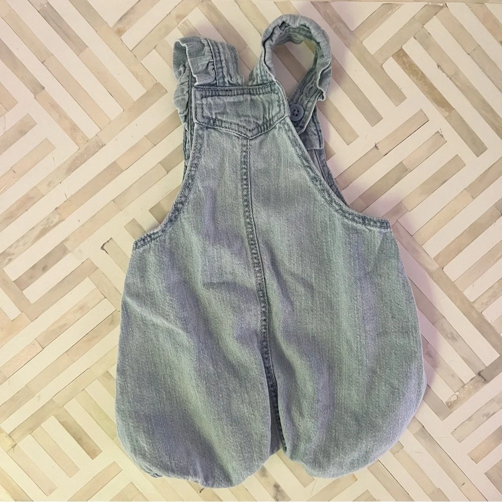 GAP Baby Ruffle Denim Shortalls, 0-3mo - NWOT